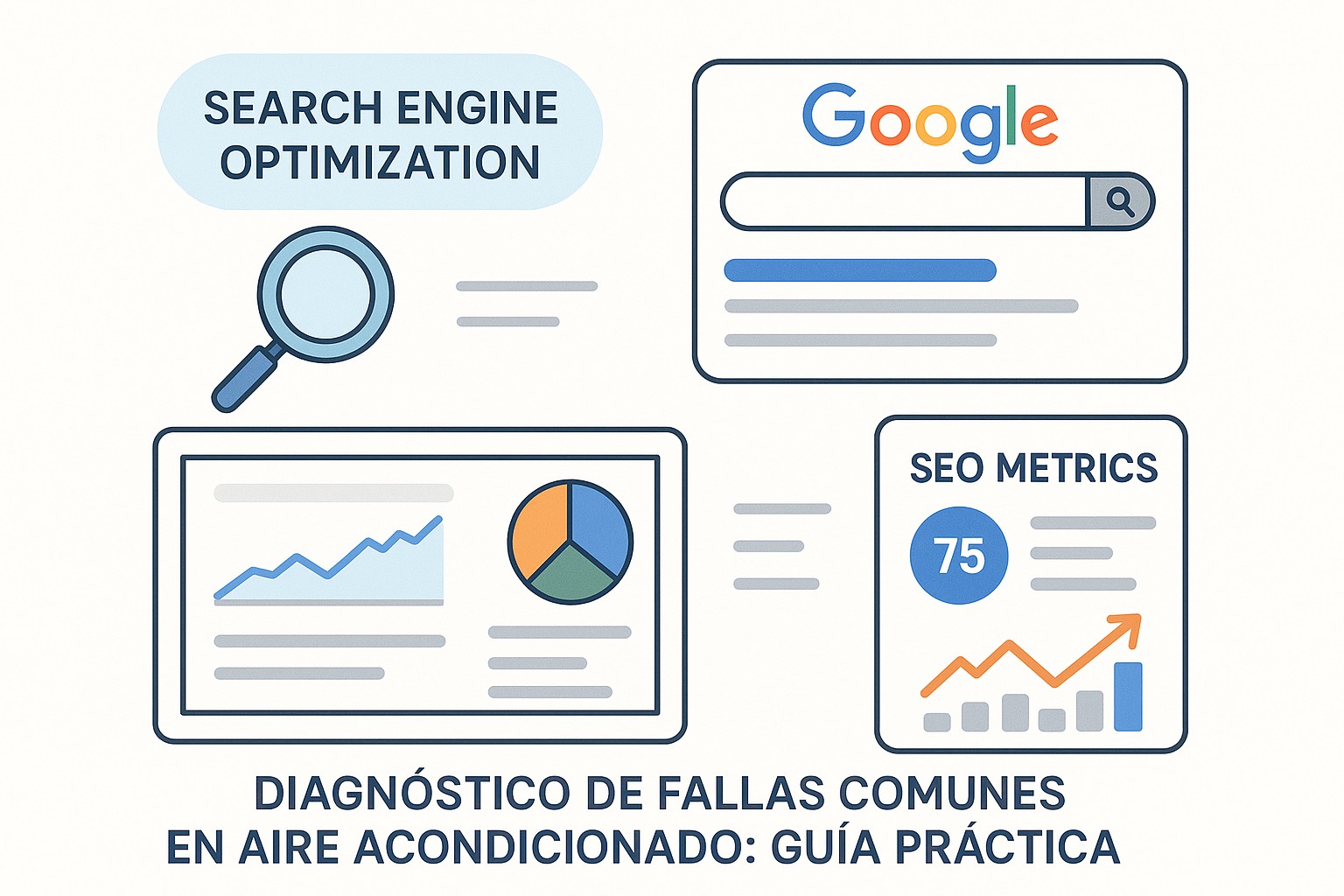 Ilustración sobre diagnostico fallas comunes ac