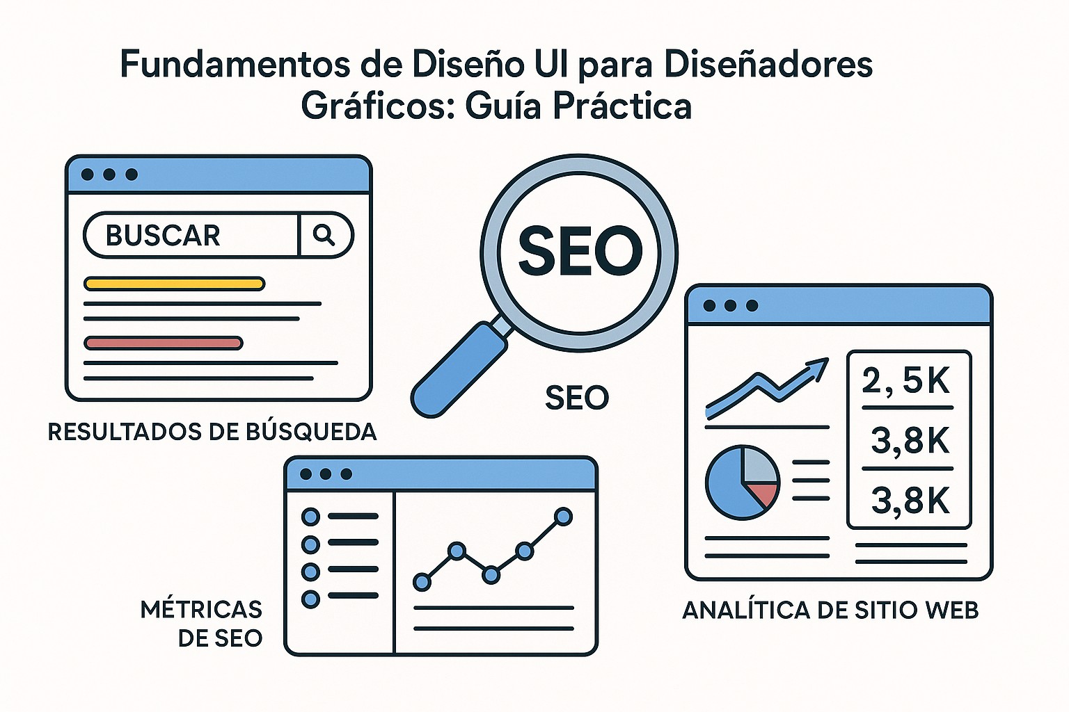 Ilustración sobre diseno ui fundamentos disenadores