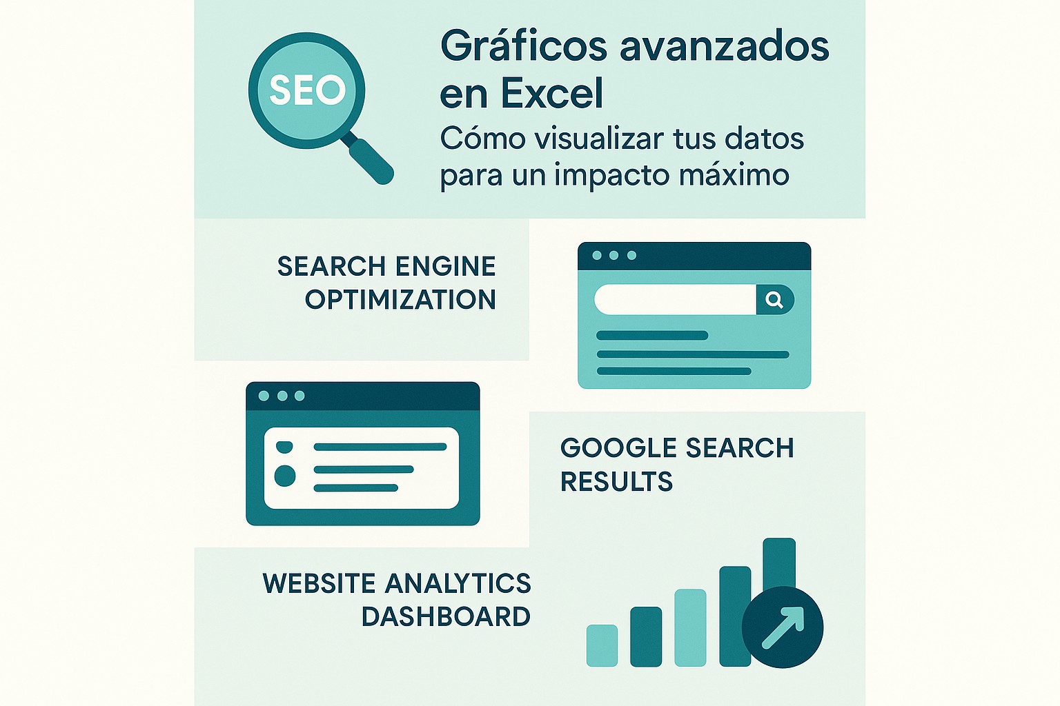 Infografía: conceptos clave de Gráficos avanzados en Excel: Cómo visualizar tus datos para un impacto máximo