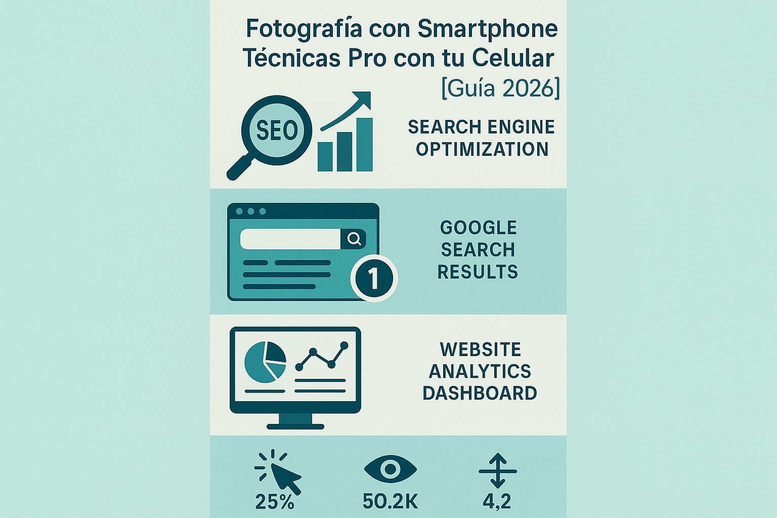 Infografía: conceptos clave de Fotografía con Smartphone: Técnicas Pro con tu Celular [Guía 2026]