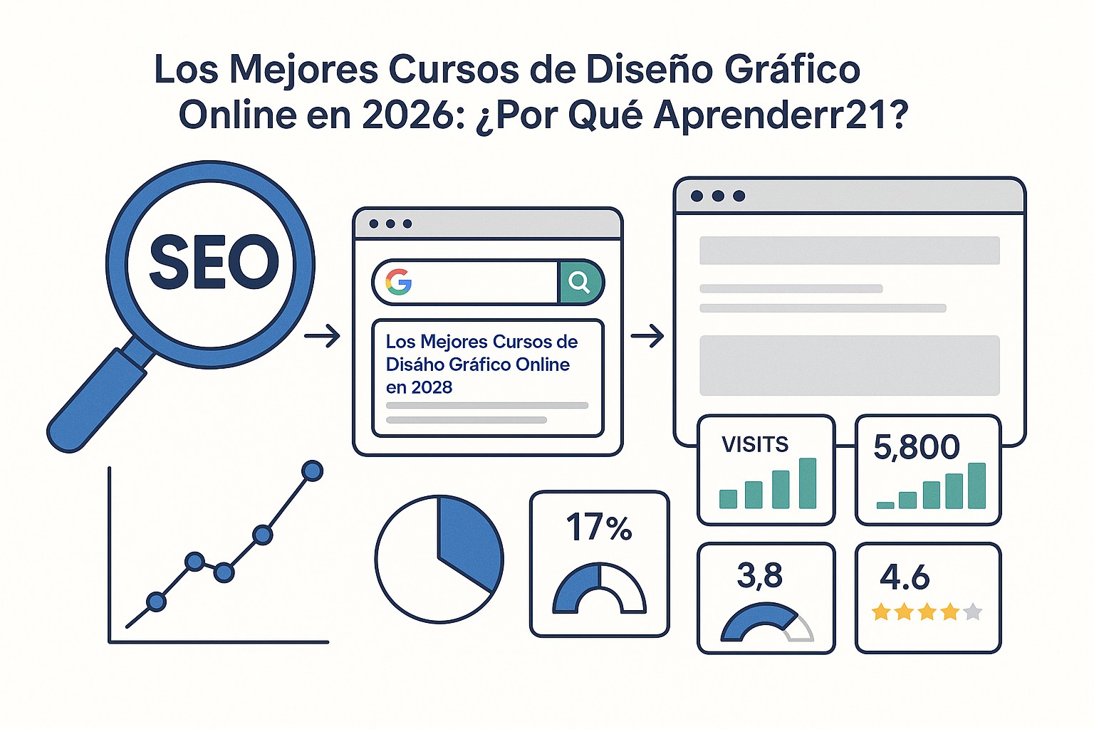 Ilustración sobre mejores cursos diseno grafico online 2026