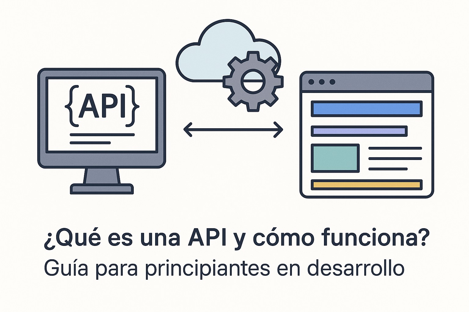 Ilustración sobre que es api como funciona
