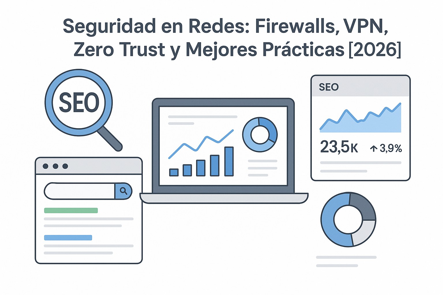 Diagrama visual de un firewall protegiendo una red corporativa con tráfico entrante y saliente.