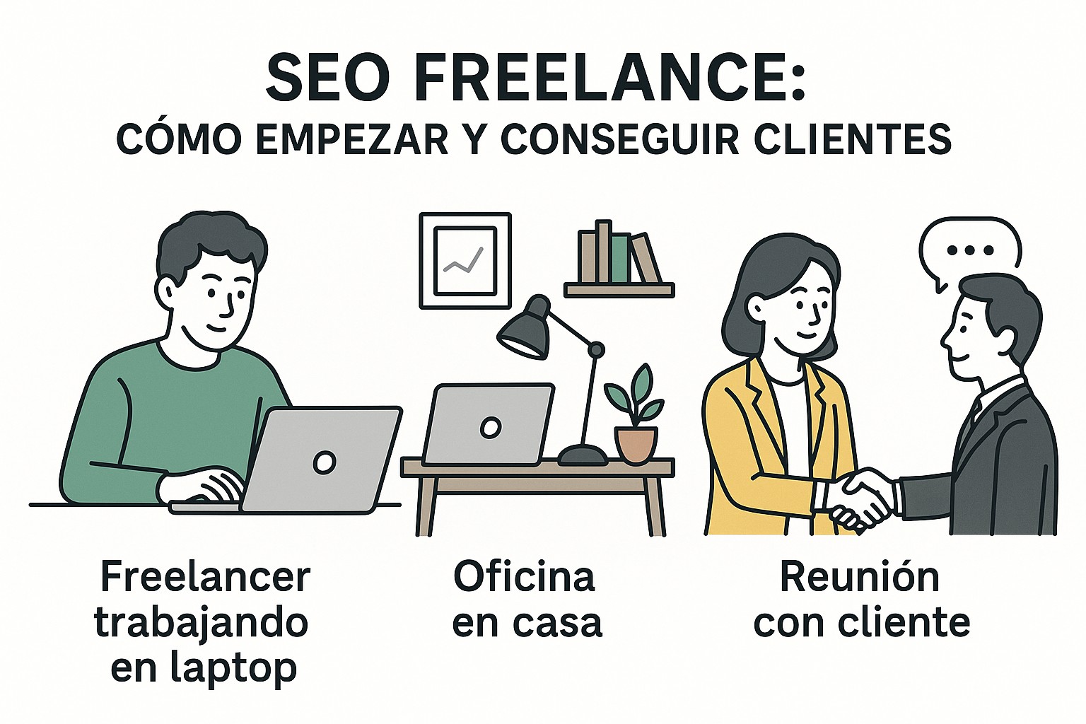 Diagrama sobre seo freelance como empezar