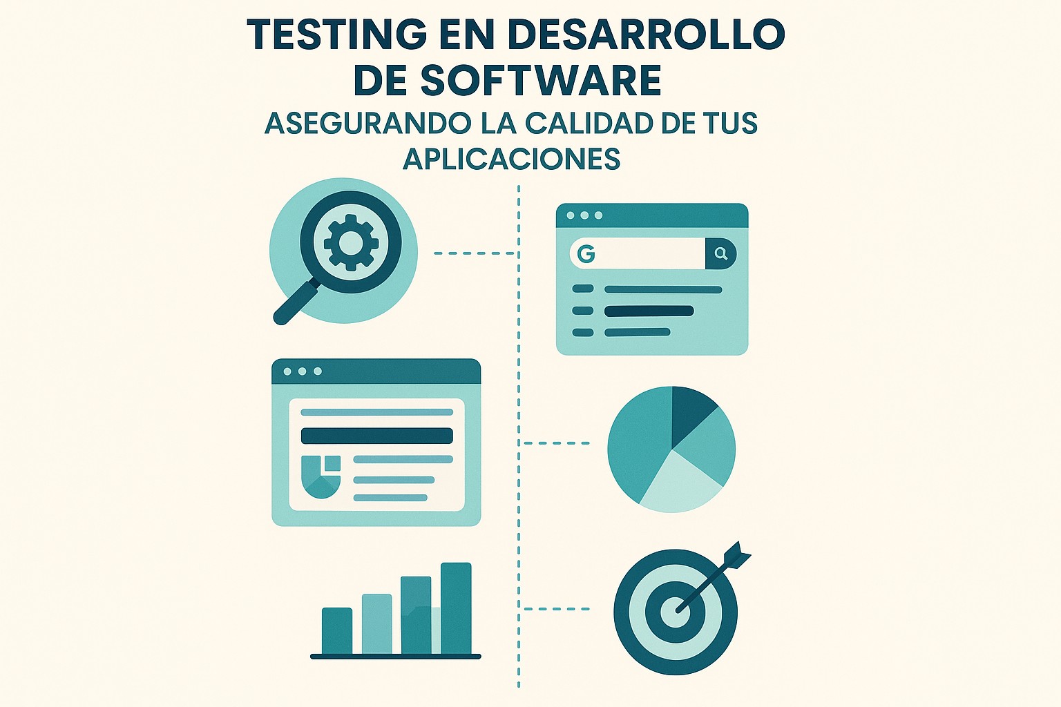 Infografía: conceptos clave de Testing en Desarrollo de Software: Asegurando la calidad de tus aplicaciones